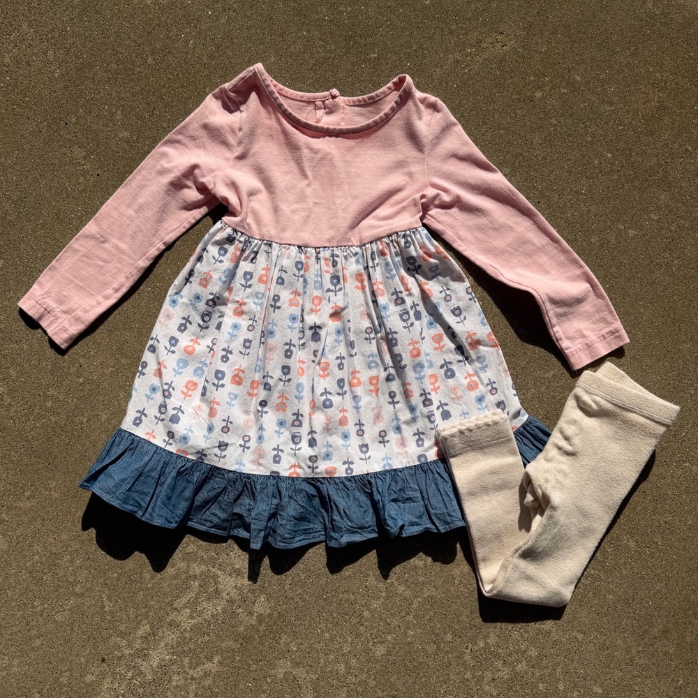Ricrac Ruffles Floral Dress : 4T